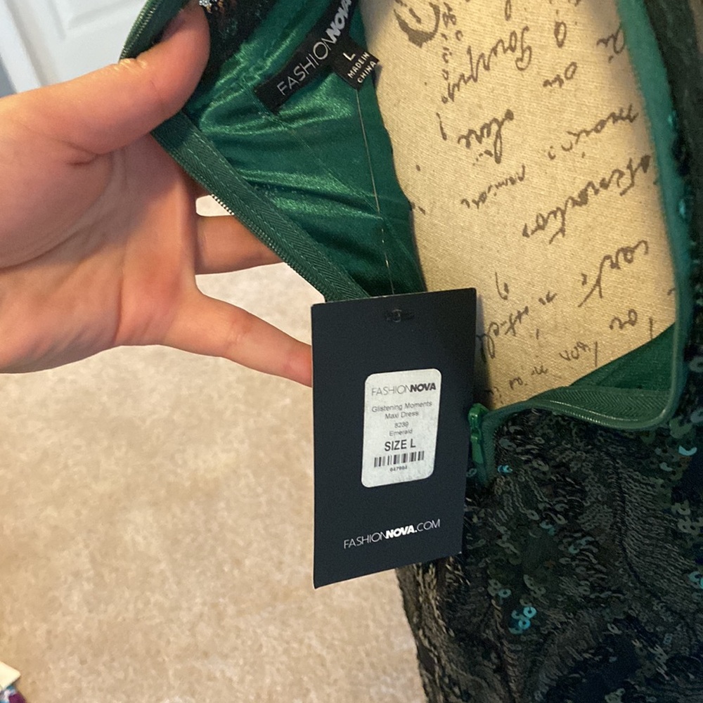 Fashion nova green sequence dress - Picture 4 of 4